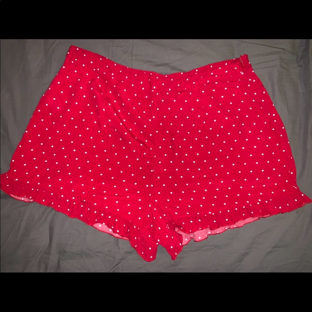 High waisted Ruffled Polka Dot Shorts